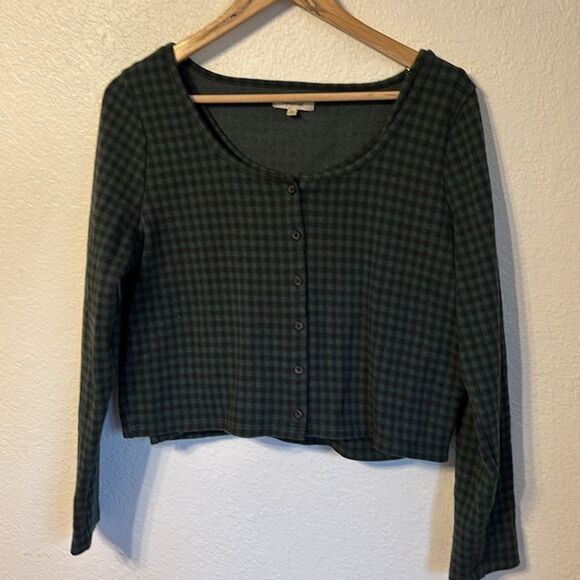 Madewell Gingham Jacquard Cardigan Twin Set XL - Picture 4 of 7